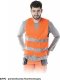 JHK KO - Kamizelka ostrzegawcza z dwoma poziomymi paskami odblaskowymi - pomarańczowy fluorescencyjny 2XL 1