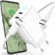 Ładowarka Jellico JELLICO ładowarka sieciowa EU19 GaN PD 40W 2xUSB-C Biały   Kabel 2x USB - C 1