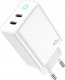 Ładowarka Jellico JELLICO ładowarka sieciowa EU19 GaN PD 40W 2xUSB-C Biały   Kabel 2x USB - C 2