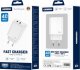 Ładowarka Jellico JELLICO ładowarka sieciowa EU19 GaN PD 40W 2xUSB-C Biały   Kabel 2x USB - C 3