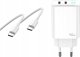 Ładowarka Jellico JELLICO ładowarka sieciowa EU19 GaN PD 40W 2xUSB-C Biały   Kabel 2x USB - C 7