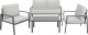 Tectake Meble ogrodowe, zestaw wypoczynkowy Gteborg - jasnoszary 9