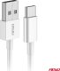Kabel USB AMiO USB-A - USB-C 2 m Biały 2