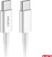 Kabel USB AMiO USB-C - USB-C 1 m Biały 2