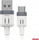 Kabel USB AMiO USB-A - USB-C 2 m Biały 2