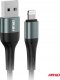 Kabel USB AMiO USB-A - Lightning 1 m Czarny 2