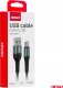 Kabel USB AMiO USB-A - USB-C 1 m Czarny 3