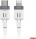 Kabel USB AMiO USB-C - Lightning 1 m Biały 2