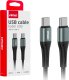 Kabel USB AMiO USB-C - USB-C 1 m Czarny 1