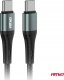 Kabel USB AMiO USB-C - USB-C 2 m Czarny 2