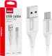 Kabel USB AMiO USB-A - USB-C 2 m Biały 1