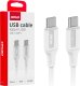 Kabel USB AMiO USB-C - USB-C 1 m Biały 1