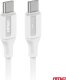 Kabel USB AMiO USB-C - USB-C 1 m Biały 2