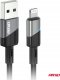 Kabel USB AMiO USB-A - Lightning 1 m Czarny 2