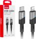 Kabel USB AMiO USB-C - Lightning 1 m Czarny 1