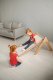 Małpiszon Domowy plac zabaw trójkąt Pikler Montessori niebiesko-kolorowy Moon LunaToys 2