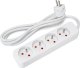 Aigostar  Listwa zasilająca na 4 gniazda typu francuskiego bez przełącznika Listwa zasilająca na 4 gniazda typu francuskiego bez przełącznika 1
