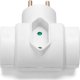 Aigostar  Francuski adapter trójdrożny bez wyłącznika 2*16A + 1*2,5A biały Francuski adapter trójdrożny bez wyłącznika 2*16A + 1*2,5A biały 1