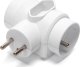 Aigostar  Francuski adapter trójdrożny bez wyłącznika 2*16A + 1*2,5A biały Francuski adapter trójdrożny bez wyłącznika 2*16A + 1*2,5A biały 2