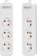 Aigostar  Francuski przedłużacz 3-gniazdowy z wyłącznikiem biały Francuski przedłużacz 3-gniazdowy z wyłącznikiem biały 2