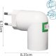 Aigostar  Adapter-przejściówka do żarówki PP na E27 z przełącznikiem Adapter-przejściówka do żarówki PP na E27 z przełącznikiem 1
