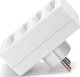 Aigostar  Francuski adapter czterodrożny bez wyłącznika 2,5A biały Francuski adapter czterodrożny bez wyłącznika 2,5A biały 2