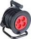 Aigostar  Przedłużacz bębnowy z 4 gniazdami typu francuskiego 3G 1.0m 40 m czarny Zwijacz kabla z 4 gniazdami typu francuskiego 3G 1.0m 40 m czarny 1