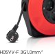 Adapter AV Aigostar  Przedłużacz na bębnie z 4 gniazdami typu francuskiego 3G 1.0mm2 10 m czarny Zwijacz kabla z 4 gniazdami typu francuskiego 3G 1.0mm2 10 m czarny 3