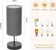 Lampa stołowa Aigostar  Metalowa lampa stołowa USB*2  E27 Metalowa lampa stołowa USB*2 bez źródła światła E27 5