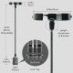 Aigostar  Oprawka żarówki E27 z metalu z przewodem 2x0.75mm 1 m czarna Oprawka żarówki E27 z metalu z przewodem 2x0.75mm 1 m czarna 5