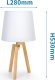 Lampa stołowa Aigostar  Drewniana Lampa Stołowa E27 Drewniana Lampa Stołowa Bez Źródła Światła E27 1