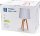 Lampa stołowa Aigostar  Drewniana Lampa Stołowa E27 Drewniana Lampa Stołowa Bez Źródła Światła E27 5