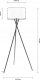 Lampa podłogowa Topeshop Hugo Lampa Podłogowa 1xE27 Max.40W Czarny/Transparentny/Czarny 1