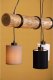 Lampa wisząca Topeshop Pietro Mix Lampa Wisząca 4xE27 Max.25W Sosna Bejcowana/Czarny/Biały/Brązowy/Antracyt 4