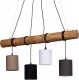 Lampa wisząca Topeshop Pietro Mix Lampa Wisząca 4xE27 Max.25W Sosna Bejcowana/Czarny/Biały/Brązowy/Antracyt 6