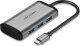 HUB USB Vention Vention docking station 5in1: USB-C to USB3.0 x 4/PD converter 0.15m Pilkas metal type 1