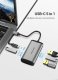 HUB USB Vention Vention docking station 5in1: USB-C to USB3.0 x 4/PD converter 0.15m Pilkas metal type 3