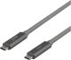 Kabel USB Deltaco USB-C kabel „SuperSzybki“, 1 m, spleciony, USB 3.1 Gen 2, 10 Gbps, 100W / USBC-1412M 2