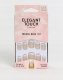 Elegant Touch Set, Elegant Touch, Natural French, Square, Artificial Nails, Bare, 101, Size Medium, 24 pcs For Women 1