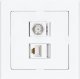 Timex Gniazdo antenowe typu F + RJ45 JOWISZ biały 1