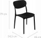5five Krzesło do jadalni plastikowe, 46 x 54,5 x 79 cm 2