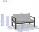DLGTP Sofa ogrodowa aluminiowa EVASION 4