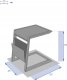 DLGTP Aluminiowy stolik z gazetnikiem ALLURE 7