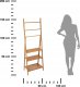 5five Regał łazienkowy z 3 półkami i wieszakami na ręczniki, 153 cm, bambusowy 1