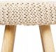 Atmosphera Taboret tapicerowany w stylu retro, kremowy, 43 x 32 cm 3