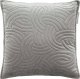 Douceur d`Interieur Poszewka dekoracyjna do salonu SOLANGE, tłoczony wzór, srebrna 1