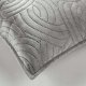 Douceur d`Interieur Poszewka dekoracyjna do salonu SOLANGE, tłoczony wzór, srebrna 2