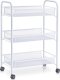 Zeller Wózek łazienkowy, regał na przybory - 3 poziomy, biały, ZELLER 1
