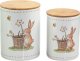 Boltze Pojemniki kuchenne ceramiczne CHARMY, wzór w zajączki, 2 sztuki 4
