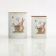 Boltze Pojemniki kuchenne ceramiczne CHARMY, wzór w zajączki, 2 sztuki 5